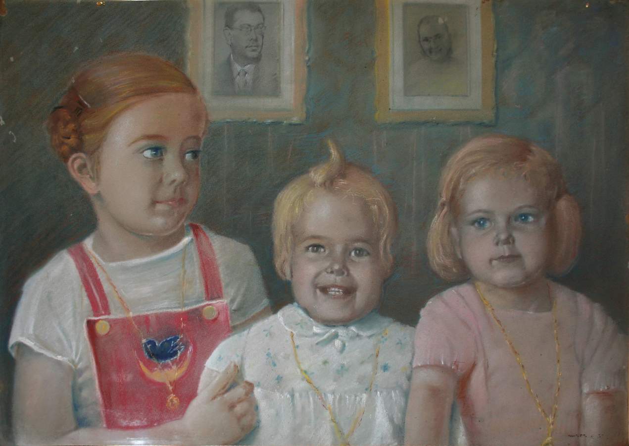 Acquerello Ritratto Nipotine_46x65